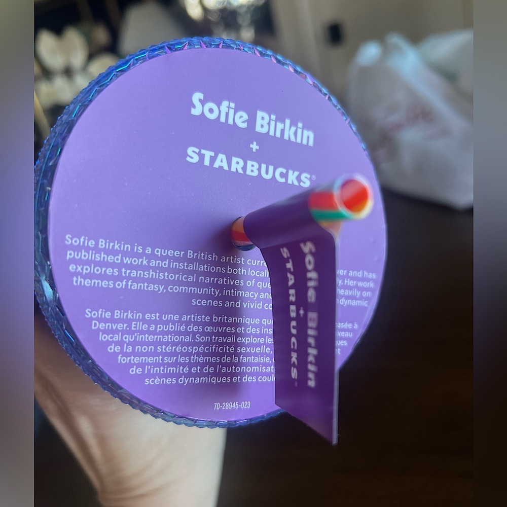 NEW 2024 STARBUCKS x Sofie Birkin 24 oz Sparkle Studs Cold Cup Limited Edition - Picture 5 of 5